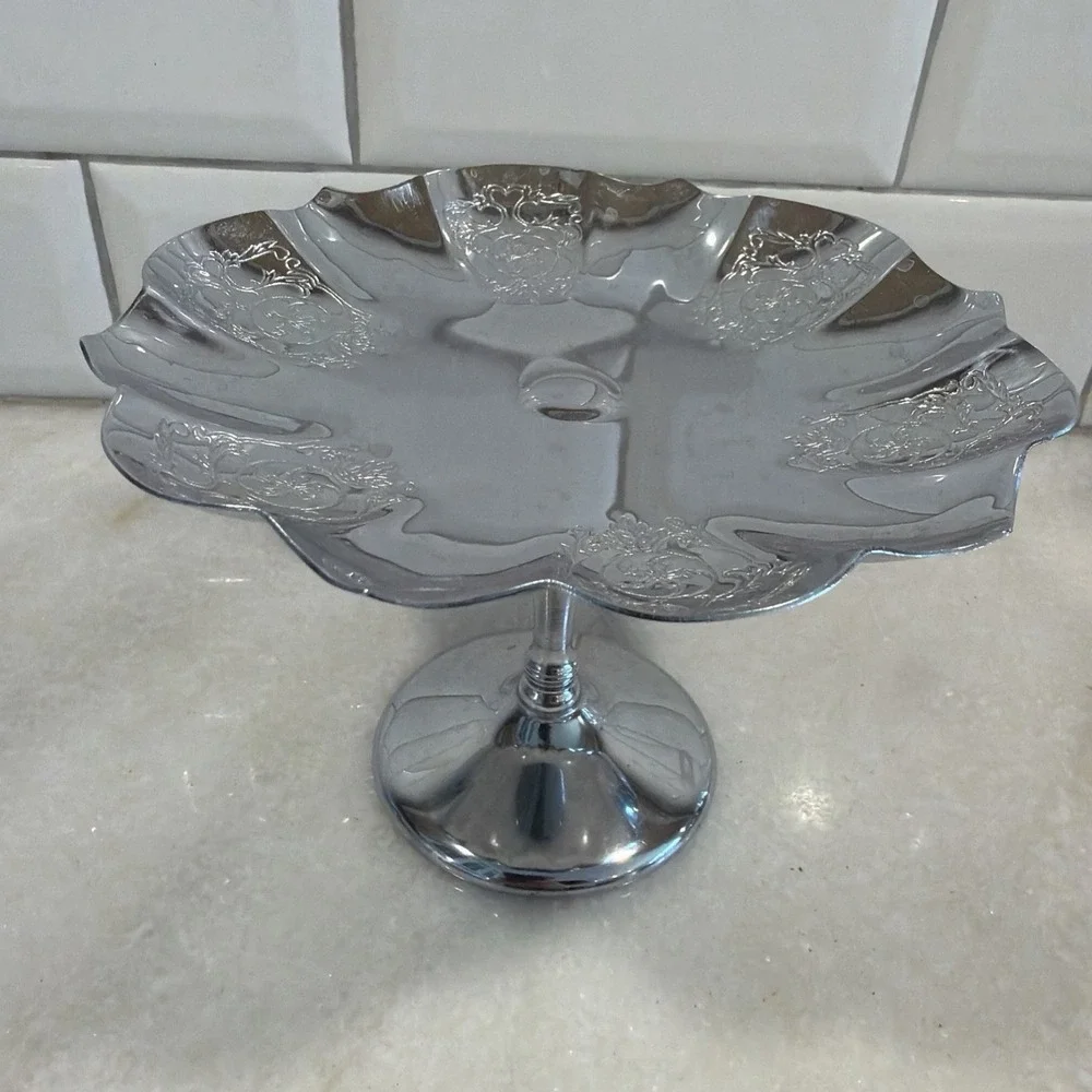 Vintage - Art Deco  - Farber Brothers Krome Kraft -  Pedestal Dish